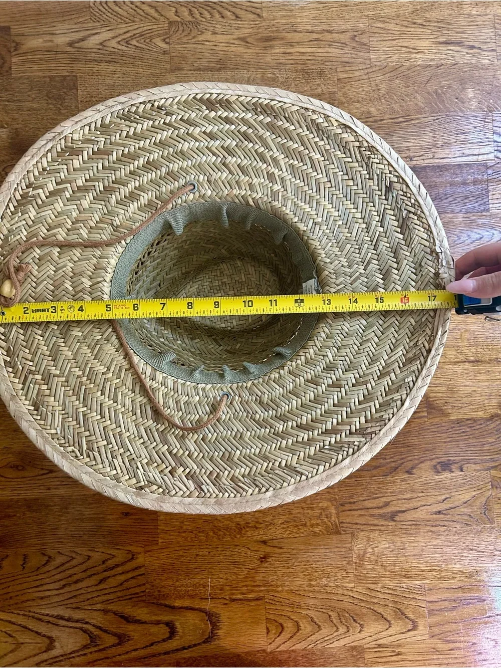 Wide Brim Straw Sun Hat Palm Tree Band Beach Boho One Size